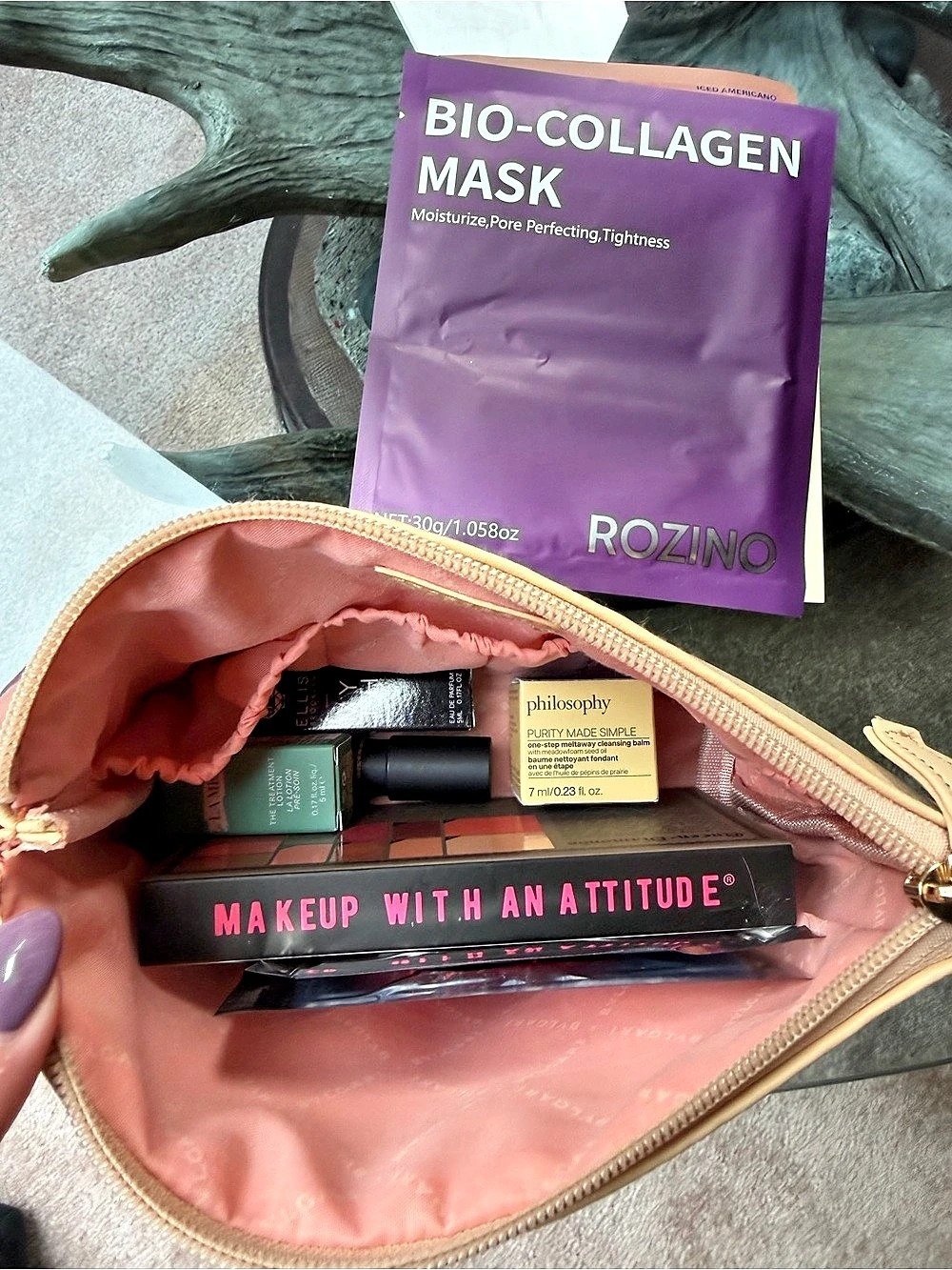 La Mer Philosophy Highlighter Makeup Palette & Bulgari Coametic Pouch 11 pc Set - Picture 9 of 13
